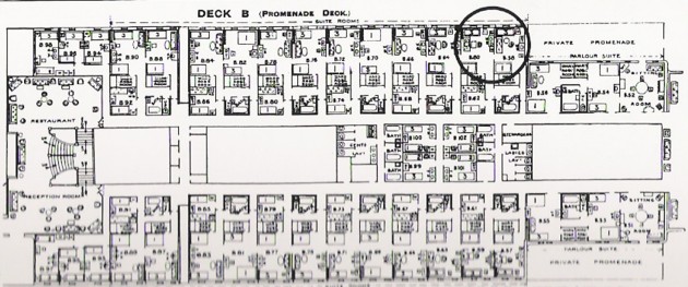 Location of the Baxter staterooms